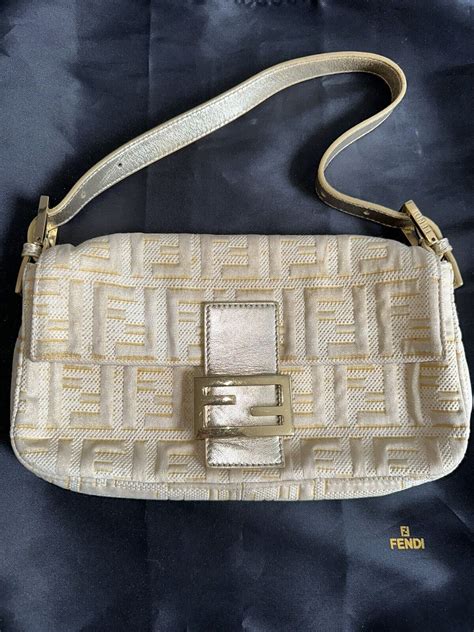 gold fendi baguette bag|Fendi baguette price.